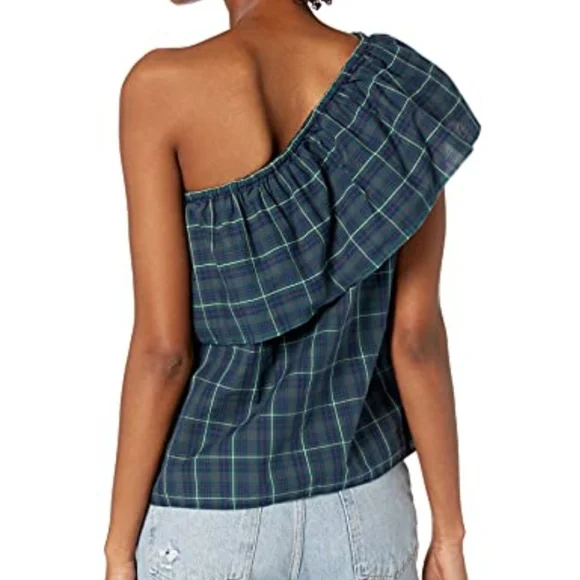 Bailey/44 Plaid One-Shoulder Ruffle Top - Picture 10 of 10